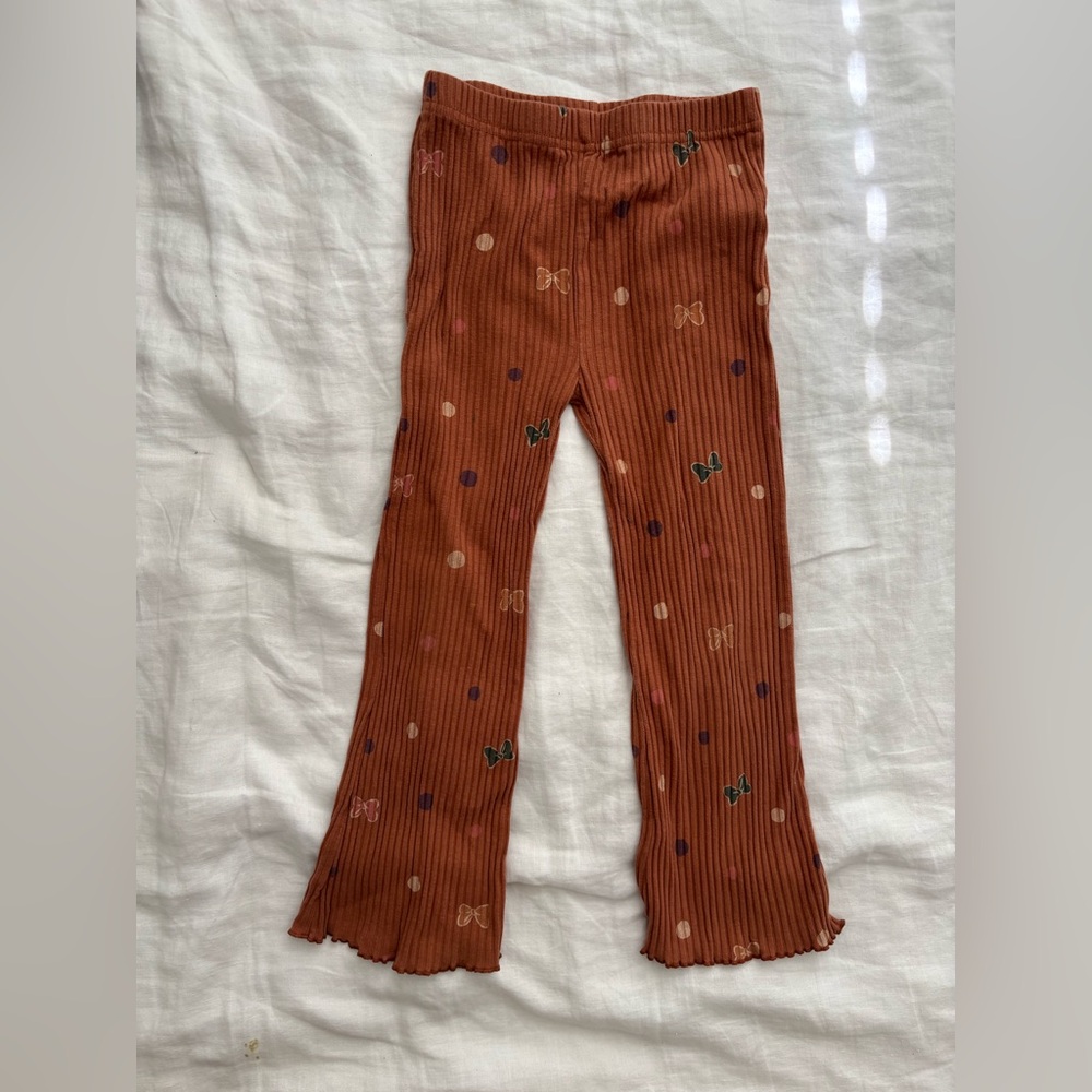 Disney Junior Minnie Mouse Ribbed Bell Bottoms With Minnie Bows